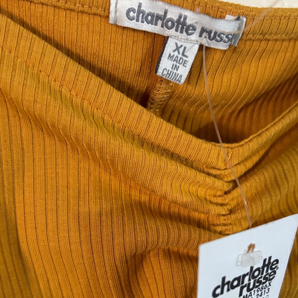 Charlotte Russe Mustard Yellow Mini Dress - Picture 3 of 4